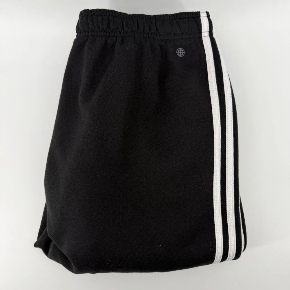 Adidas Track Pants Mens XL Black‎ 3-Stripe Tapered Athletic Joggers Pockets